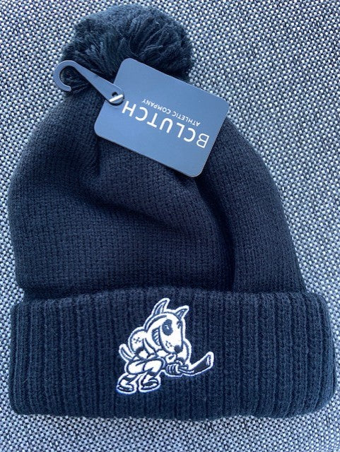 Bclutch Black and White Pom Pom Toque