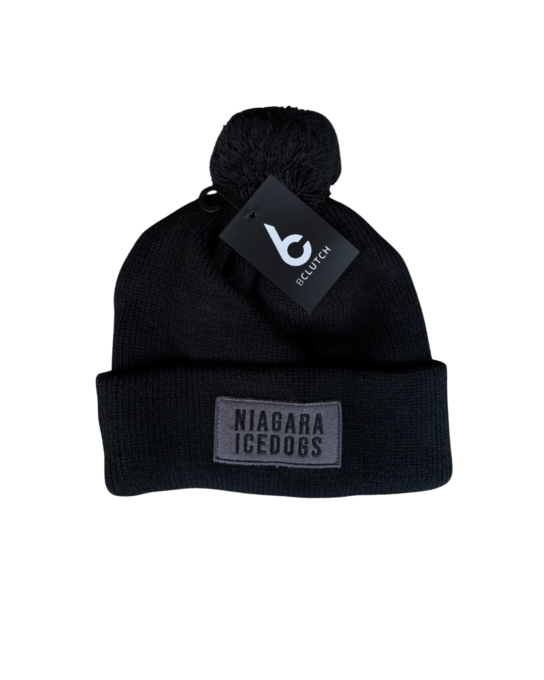Blackout Patch Pom-Pom Toque