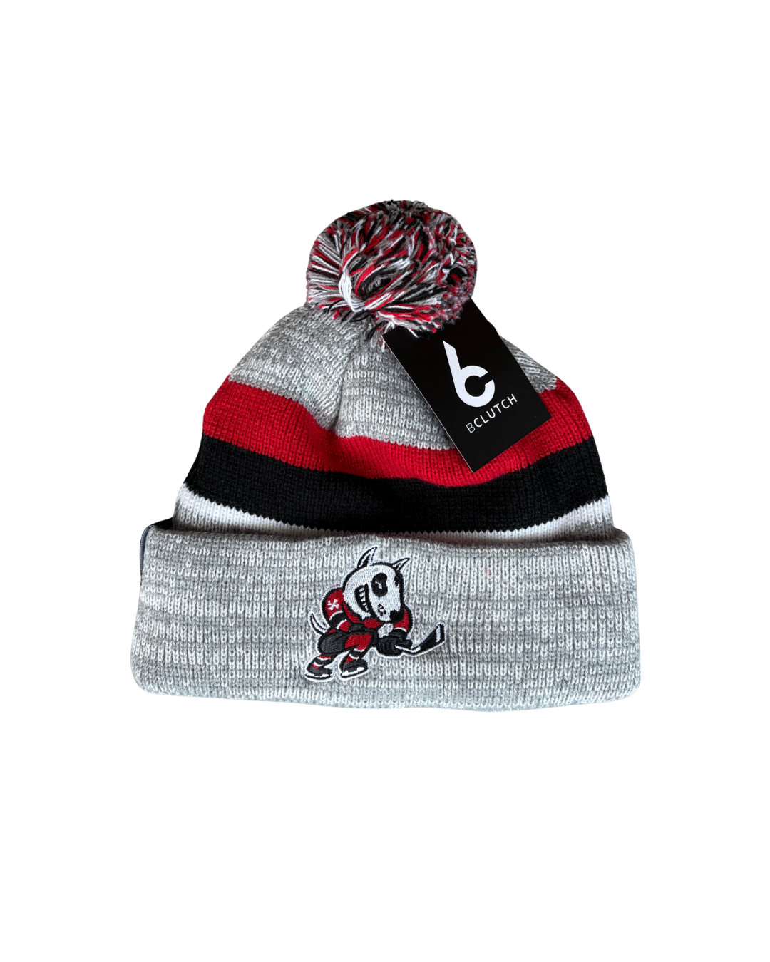 Striped Pom-Pom Toque