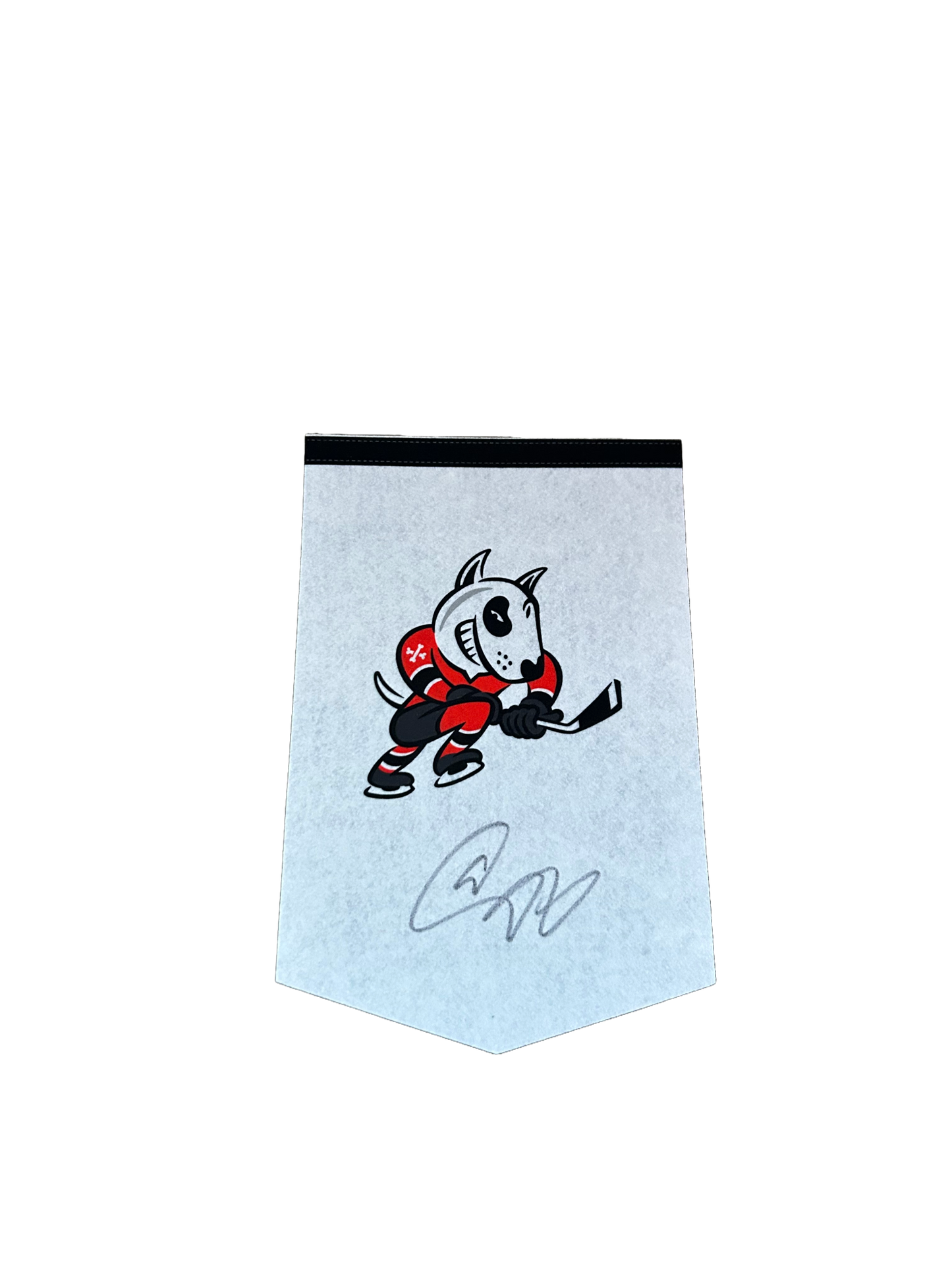 IceDogs Pennant Signed by "Golden Goal" Akil Thomas