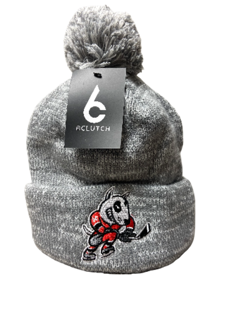 bClutch Pepper Grey Pom Pom Toque