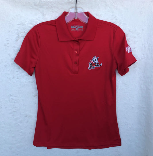 Ladies Red Golf Shirt