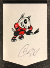 IceDogs Pennant Signed by "Golden Goal" Akil Thomas