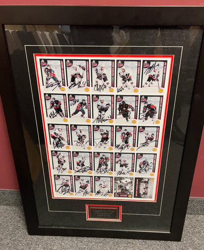 Framed Signed Team Card Set